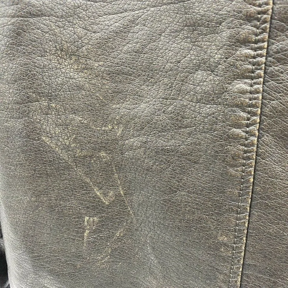 Levis Dark Brown Polyurethane Faux Fur Lining Bomb
